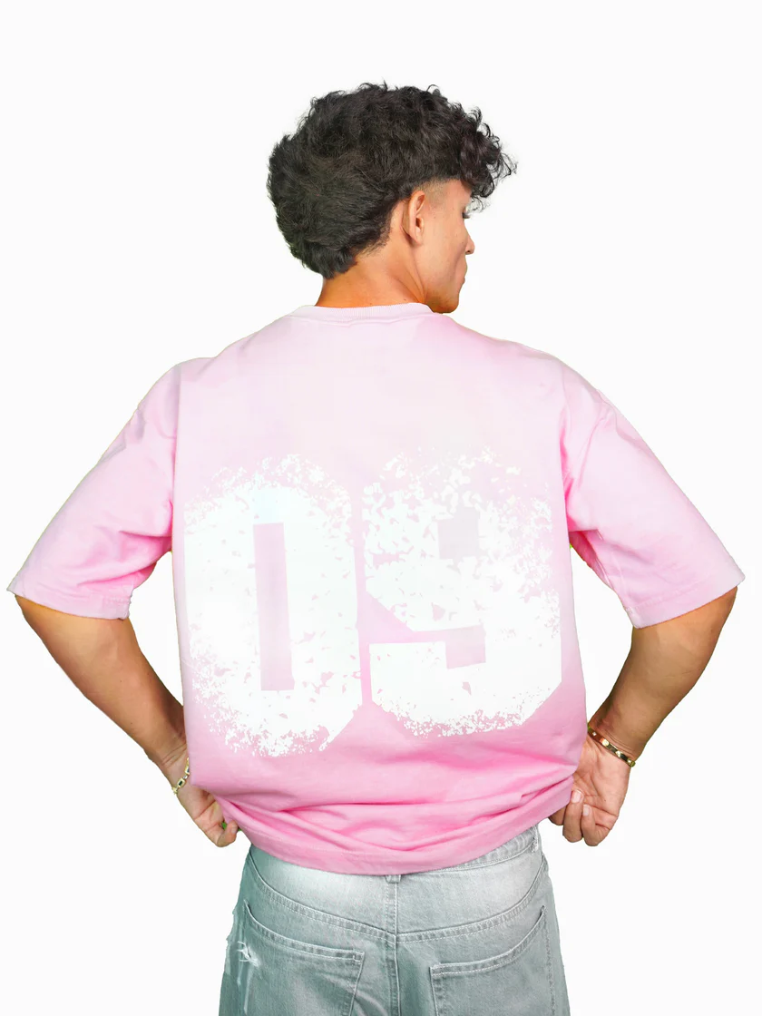 09 PINK OMBRE WASHED T-SHIRT - Image 4