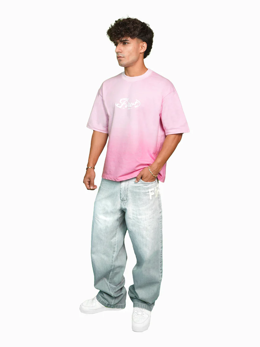 09 PINK OMBRE WASHED T-SHIRT - Image 5