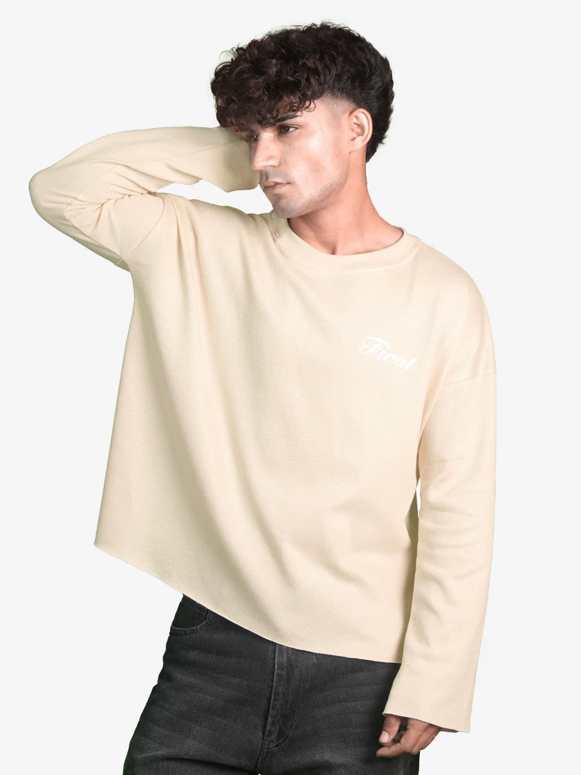 CREAM WAFFLE T-SHIRT