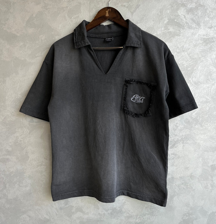 FIRVT CHARCOAL WASHED POLO