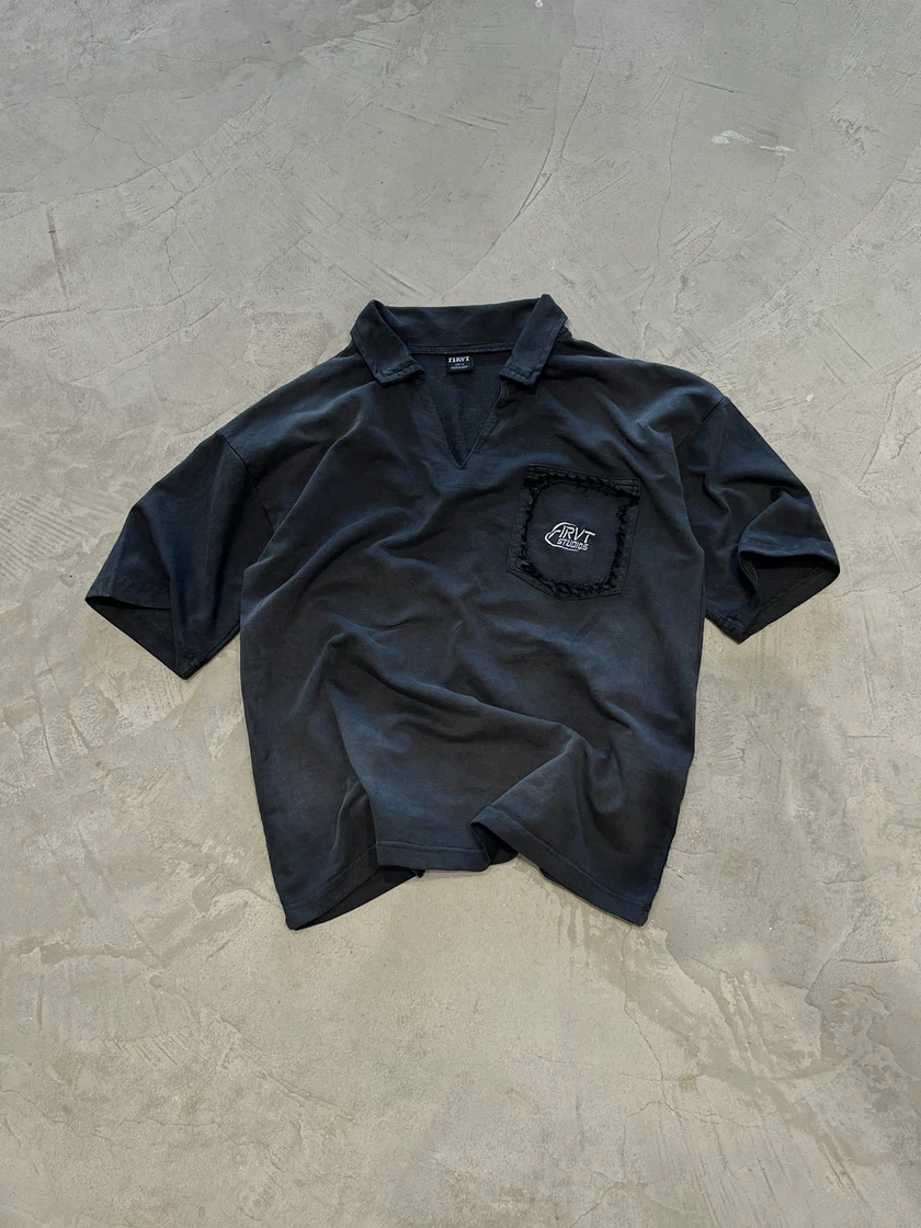 FIRVT CHARCOAL WASHED POLO - Image 7