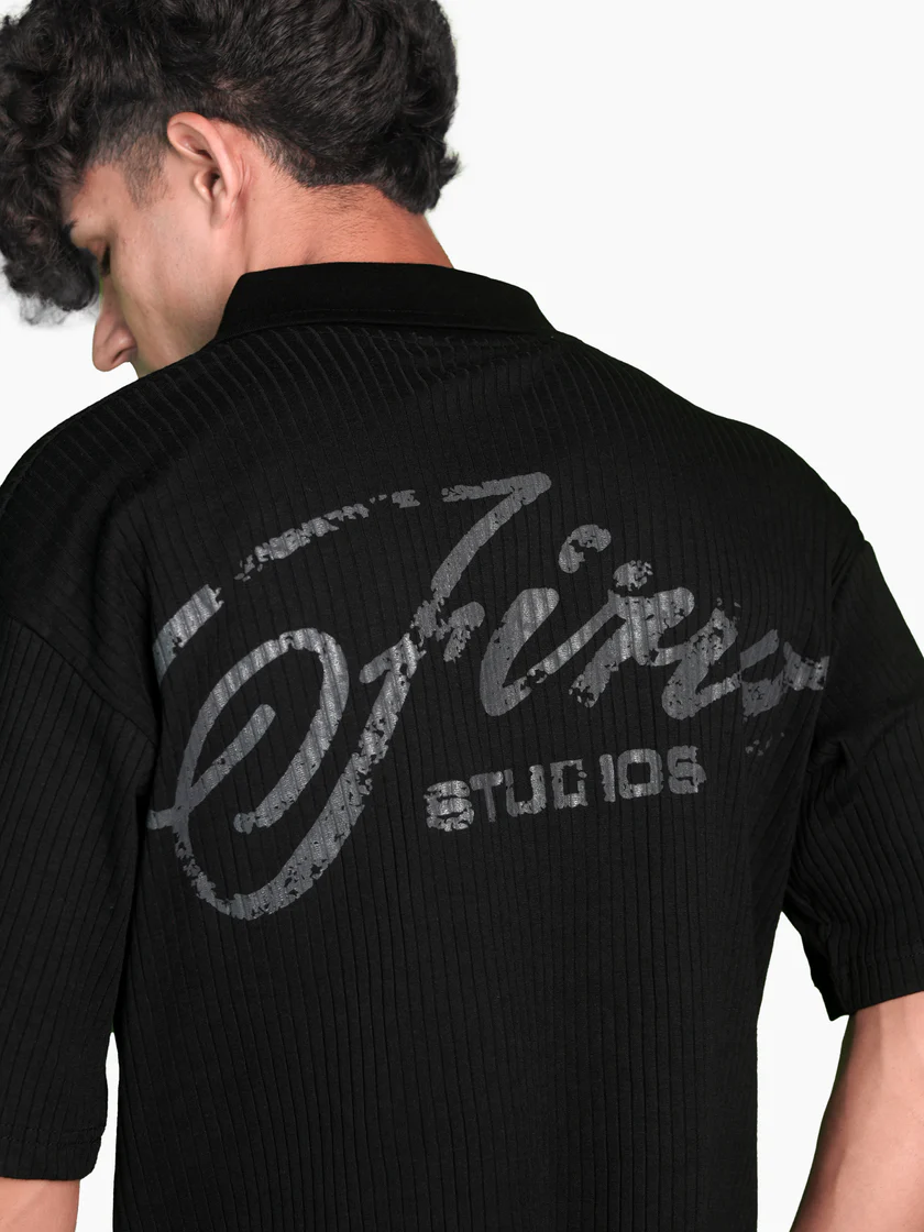 SIGNATURE RIB POLO BLACK - Image 2