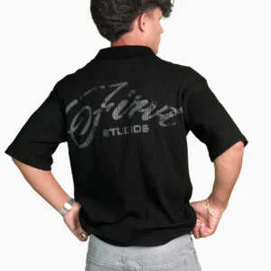 SIGNATURE RIB POLO BLACK